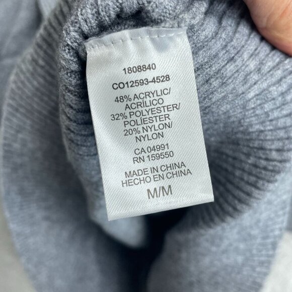 NEW Hilary Radley Womens Size M Grey Ribbed Knit Mini Sweater Dress Gray - Picture 9 of 12